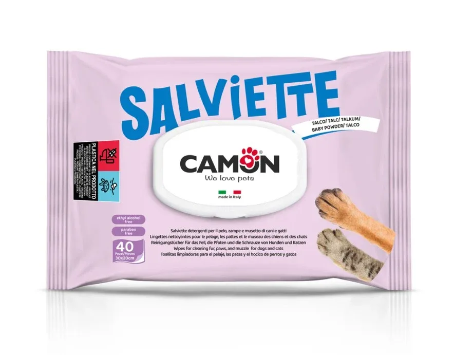 CAMON Higijenske maramice Talco, miris Baby pudera, 40kom, 30x20cm