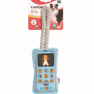 CAMON Igračka za pse Mobitel, s konopom, plišana, zvučna, 16cm