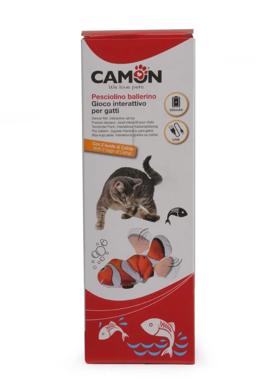 CAMON Interaktivna igračka za mačke, Riba, USB punjiva, 26cm - Image 2