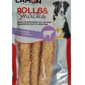 CAMON Rawhide Rolls, rolice s piletinom i govedinom, poslastica za pse, 140g