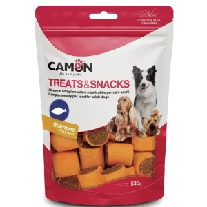 CAMON Rollos Poslastica za pse, keksi s lososom, 530g