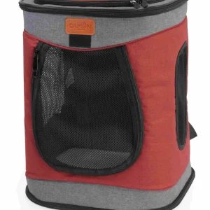 CAMON Torba za pse do 12 kg, sivo/crvena, 34x30x44cm