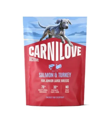 CARNILOVE Active, JUNIOR, Large, Losos i puretina, za velike pasmine