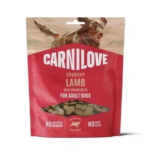 CARNILOVE Crunchy, janjetina s brusnicama, poslastica za pse 200 g