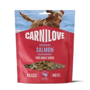 CARNILOVE Crunchy, losos s borovnicom, poslastica za pse 200g