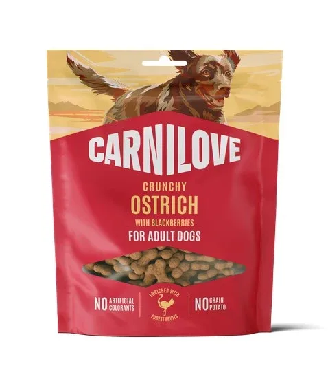 CARNILOVE Crunchy, noj s kupinama, poslastica za pse 200 g