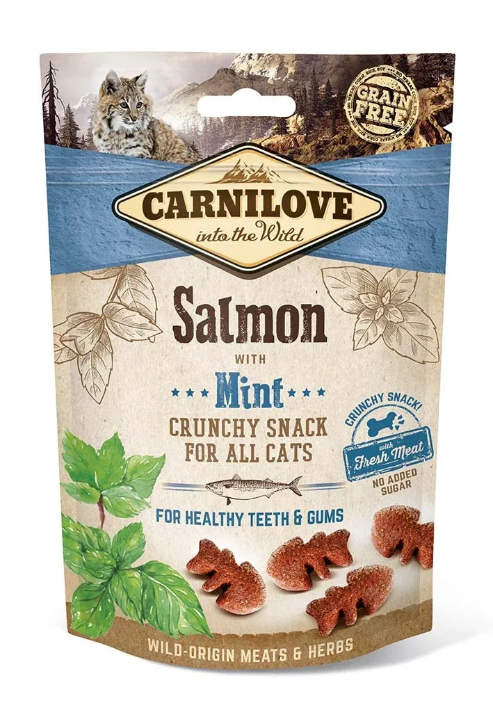 CARNILOVE Crunchy Snack, losos s mentom, sa svježim mesom, 50g