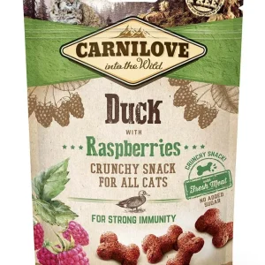 CARNILOVE Crunchy Snack, pačetina s malinama, sa svježim mesom, 50g