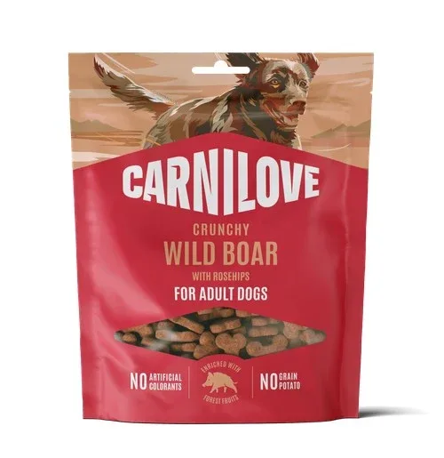 CARNILOVE Crunchy, veprovina sa šipkom, poslastica za pse 200g