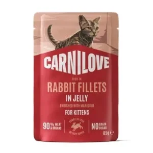 CARNILOVE Fileti u želeu, bogato kunićevinom, s nevenom, mačići 85g
