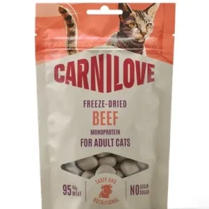 CARNILOVE Freeze dried, govedina, poslastica za mačke, 40g