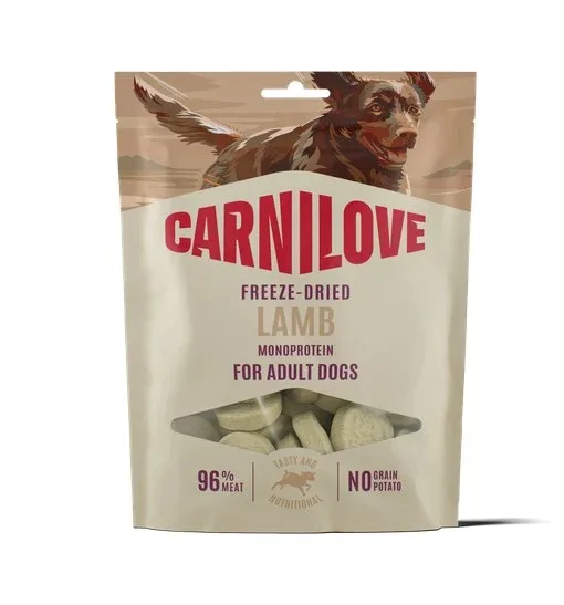 CARNILOVE Freeze dried, janjetina, poslastica za pse 60g