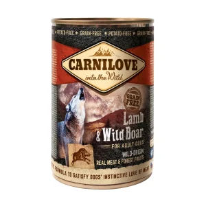 CARNILOVE Janjetina i veprovina, komadi pravog mesa u pašteti, 400g