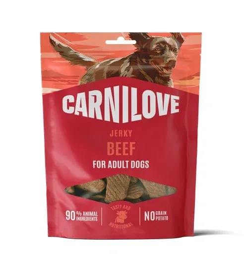 CARNILOVE Jerky, govedina, poslastica za pse 100g