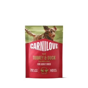 CARNILOVE Pašteta za pse, puretina i pačetina s livadnom mačicom, 300g