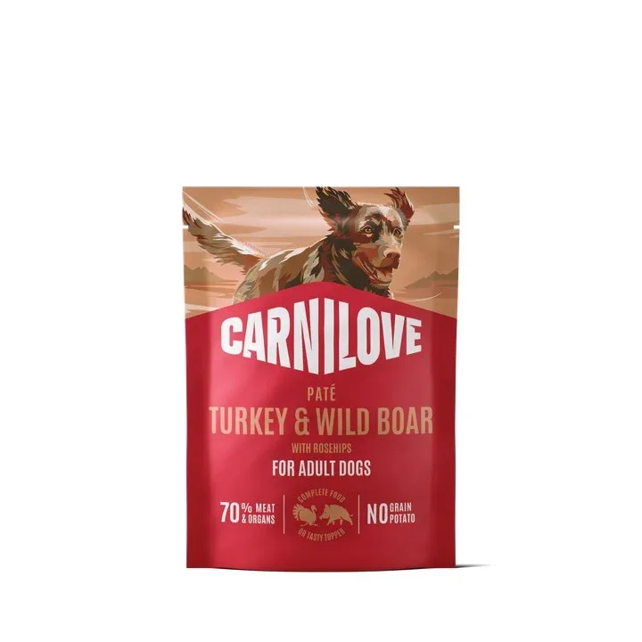 CARNILOVE Pašteta za pse, puretina i veprovina sa šipkom, 300g