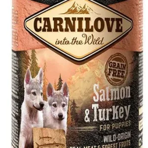 CARNILOVE PUPPY, losos i puretina, komadi pravog mesa u pašteti, 400 g