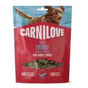 CARNILOVE Soft, pastrva s koprom, poslastica za pse 200g