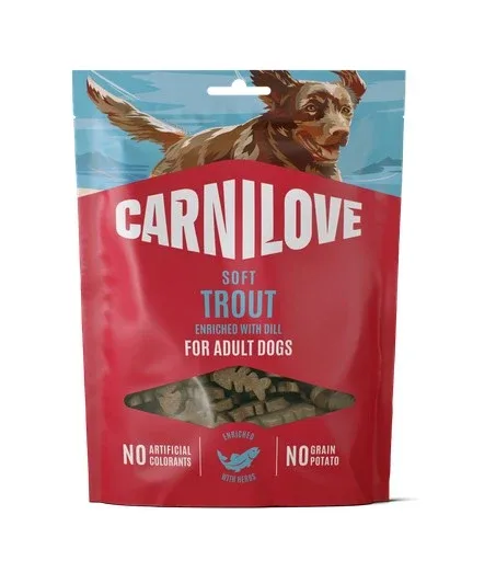 CARNILOVE Soft, pastrva s koprom, poslastica za pse 200g