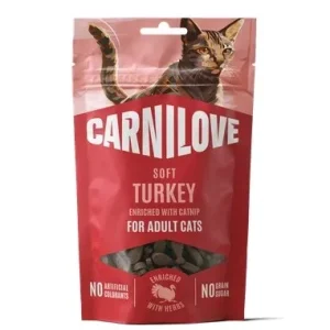 CARNILOVE Soft, puretina obogaćena catnipom, mekana poslastica za mačke, 50g