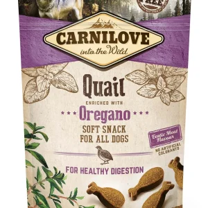 CARNILOVE Soft Snack, prepelica s origanom, polumeka poslastica, 200g