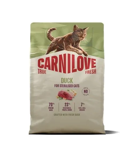 CARNILOVE TrueFresh, pačetina, za sterilizirane mačke, 2kg
