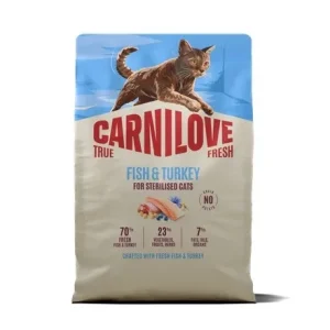 CARNILOVE TrueFresh, riba i puretina, za sterilizirane mačke, 2kg