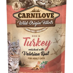 CARNILOVE Wild Origin Filets, bogato puretinom, s valerijanom, bez žitarica, 85g