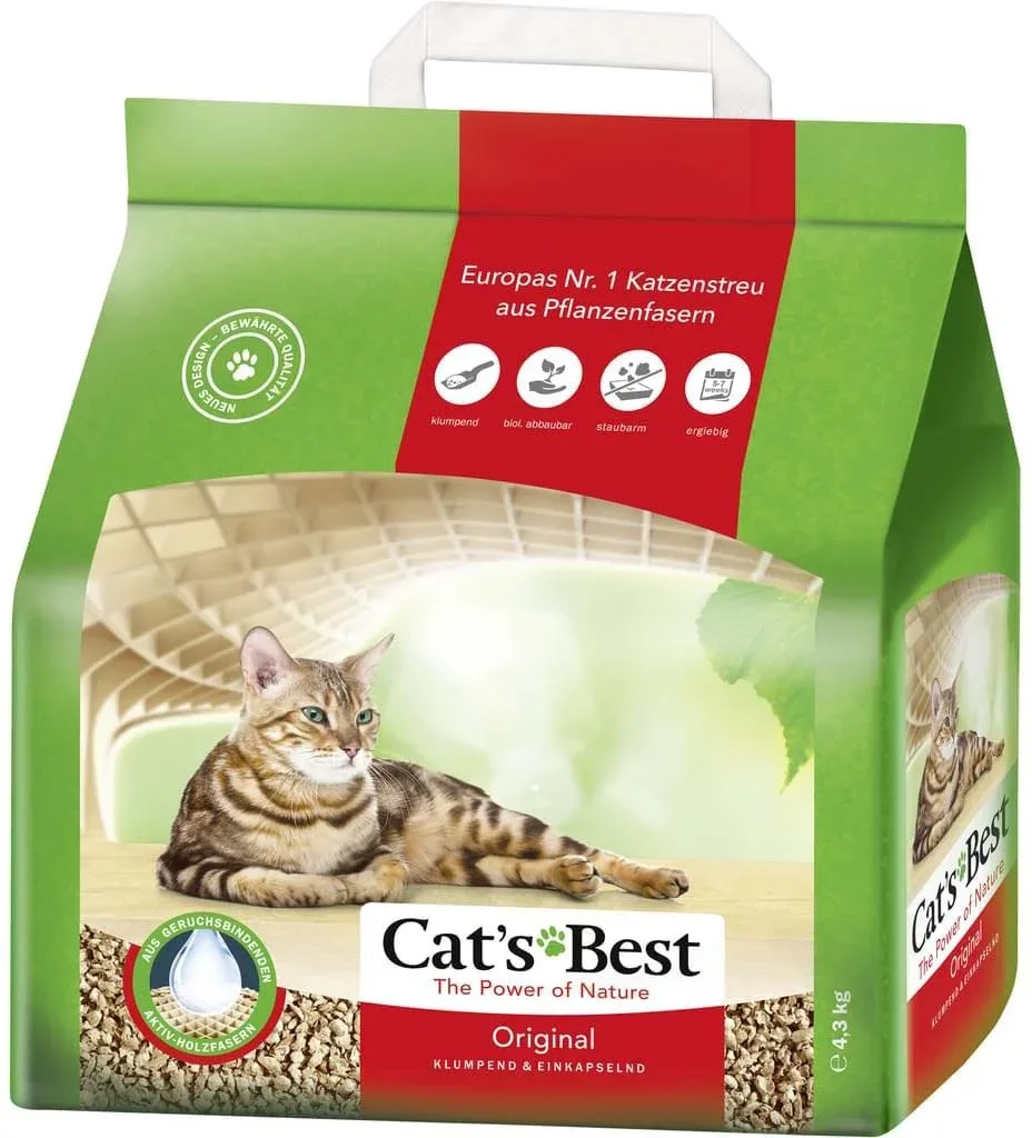 CAT'S BEST Original, grudajući biljni pijesak za mačke, bezmirisni