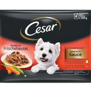 CESAR Multipack, 2x s piletinom i povrćem, 2x s gov. i mrkvom, u umaku, 4x100g