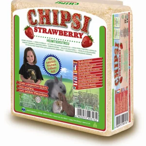 CHIPSI Strawberry, stelja za glodavce, piljevina s mirisom jagode, 3,2kg (60L)