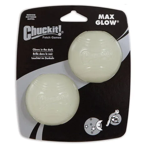 Chuckit Max glow loptice, srednje
