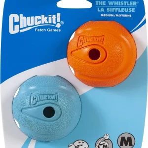 CHUCKIT! The Whistler lopta M, zvučna, 2 komada, 6,5cm