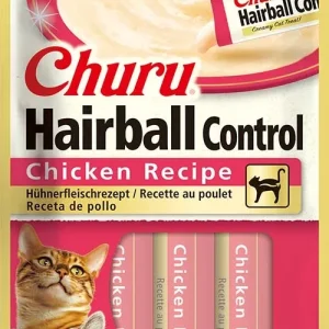 CHURU Hairball Control Piletina 4x14g, kremasta poslastica za mačke