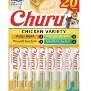 CHURU Puree, krema, piletina mix, multipack, poslastica za mačke, 20x14g