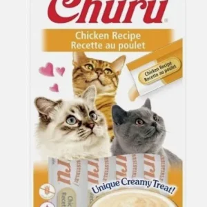 CHURU Puree, krema, piletina, poslastica za mačke, 4x14g