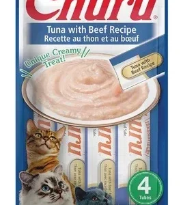 CHURU Puree, krema, tunjevina s aromom govedine, 4x14g