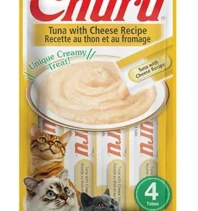 CHURU Puree, krema, tunjevina s aromom sira, 4x14g