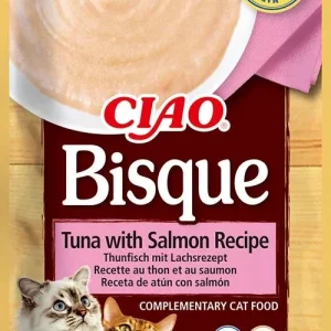 CIAO Bisque, tunjevina s lososom, u kremastom umaku, 40g