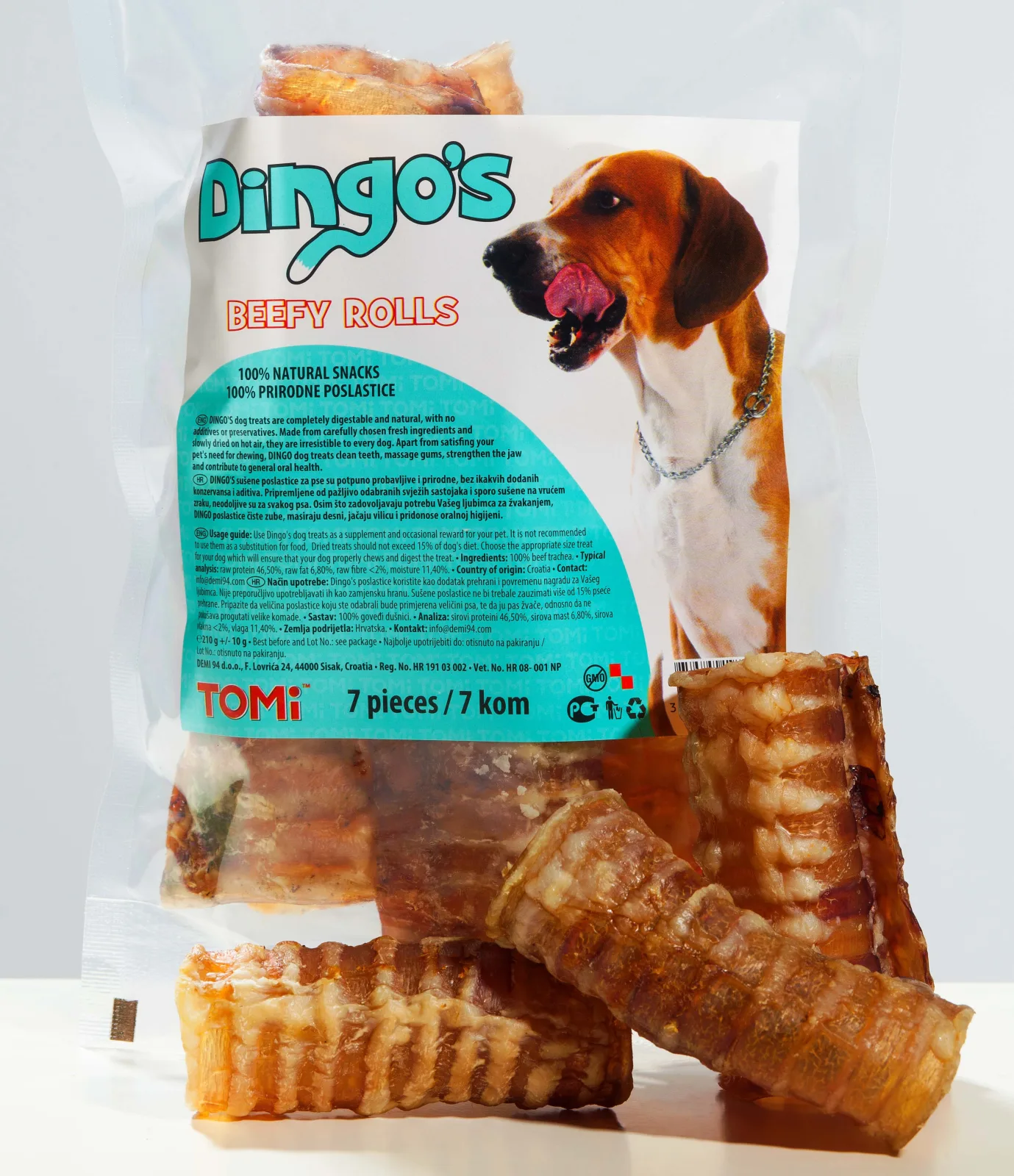 DINGO's Beffy Rolls, goveđi grkljani 90g, 3kom - Image 2