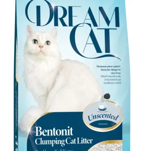DREAM CAT Unscented, grudajući mineralni pijesak za mačke, bezmirisni