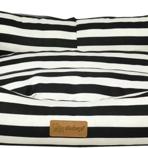 DUBEX Krevet Makaron, crno-bijela, 95x75x22cm