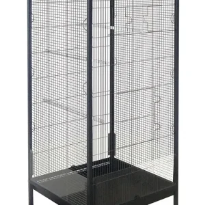DUVO+ Volijera Veronica, za manje ptice, 55x55x161cm, siva