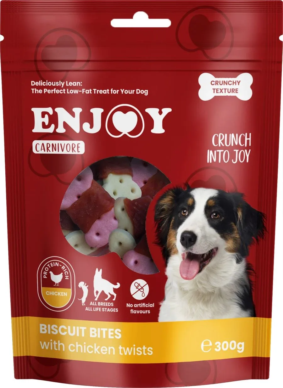 ENJOY Carnivore Biscuit Bites, keksi omotani piletinom, poslastica za pse - Image 2