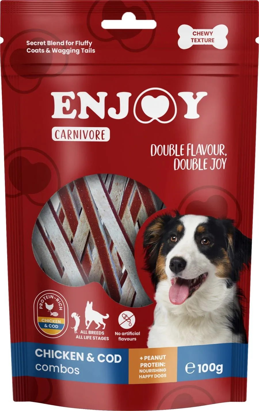 ENJOY Carnivore Combos, trakice piletine i bakalara, žvakalica za pse - Image 2