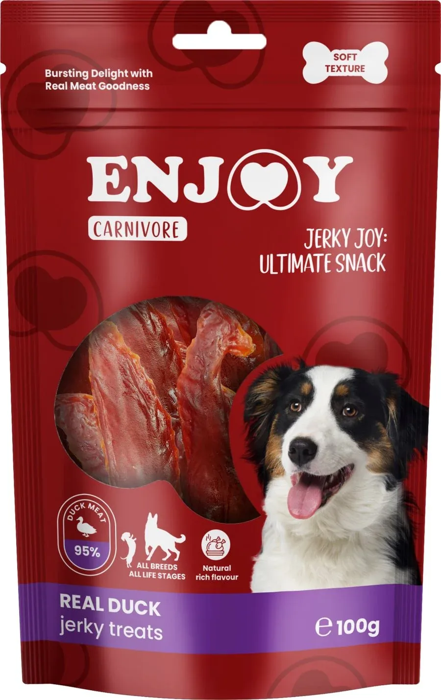 ENJOY Carnivore Jerky, sušena pačetina, poslastica za pse - Image 2