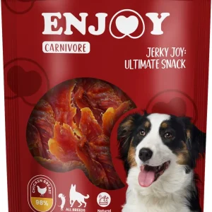 ENJOY Carnivore Jerky, sušena piletina, poslastica za pse