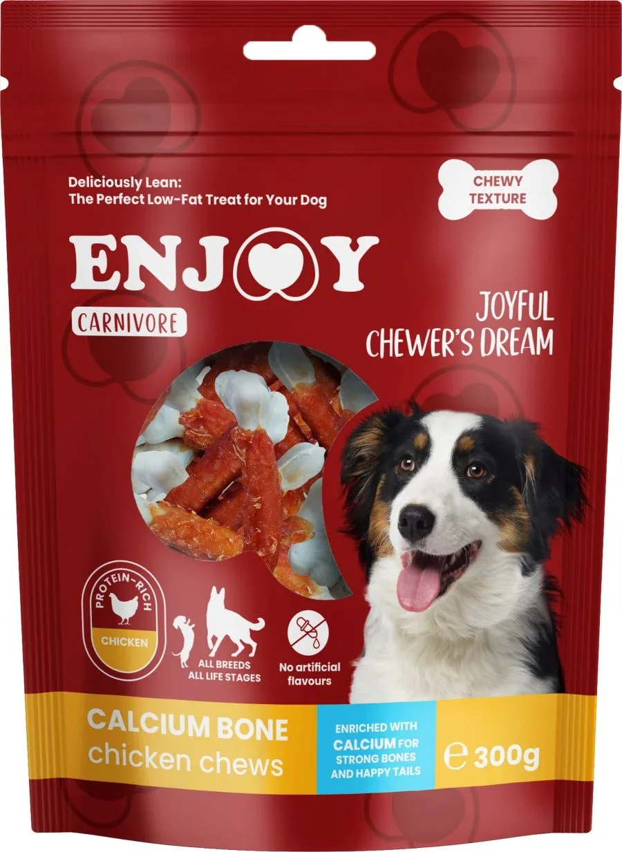 ENJOY Carnivore Kost s kalcijem omotana piletinom, žvakalica za pse - Image 2