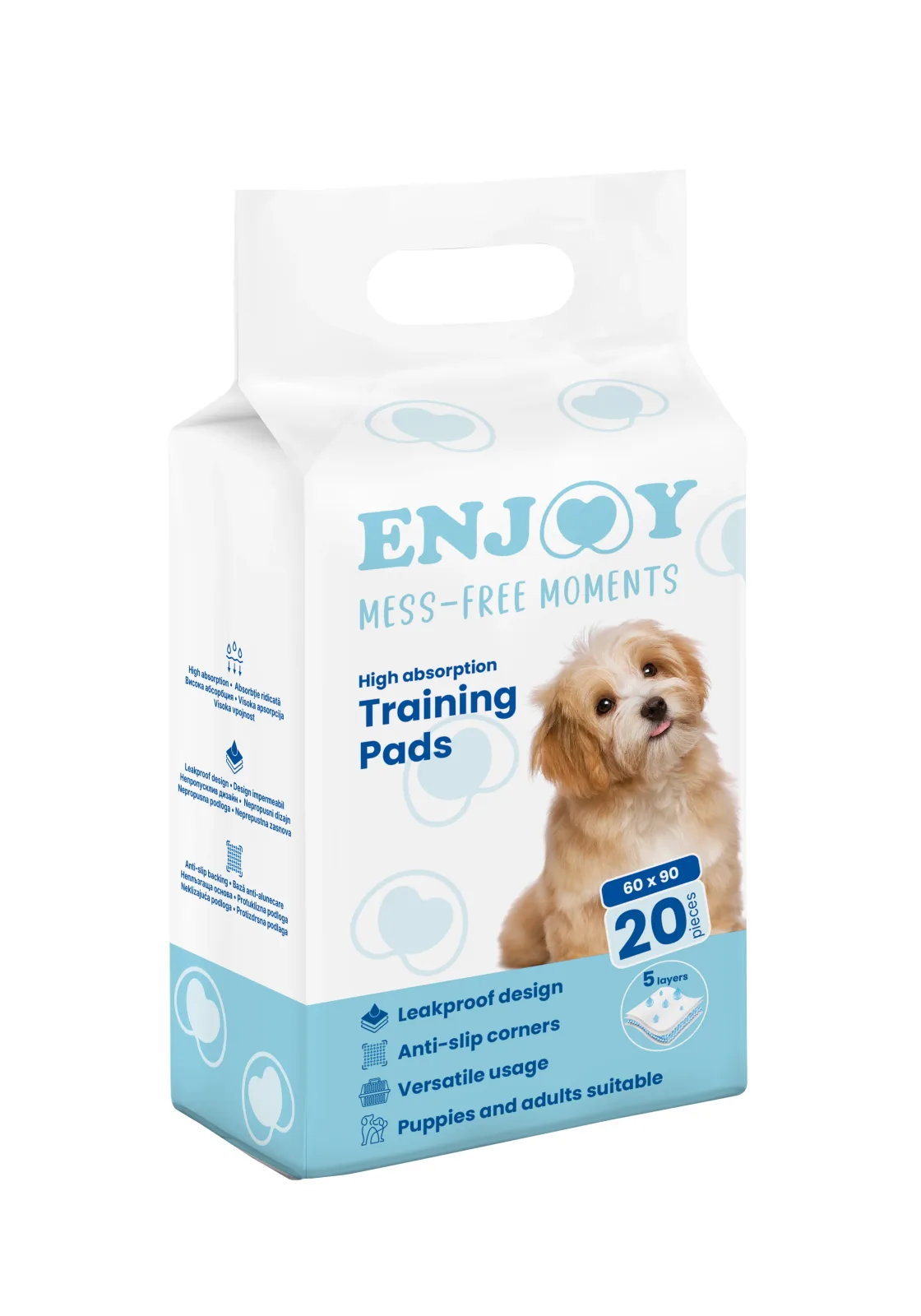 ENJOY Puppy Pads, upijajuće higijenske prostirke, 60x90, 20kom