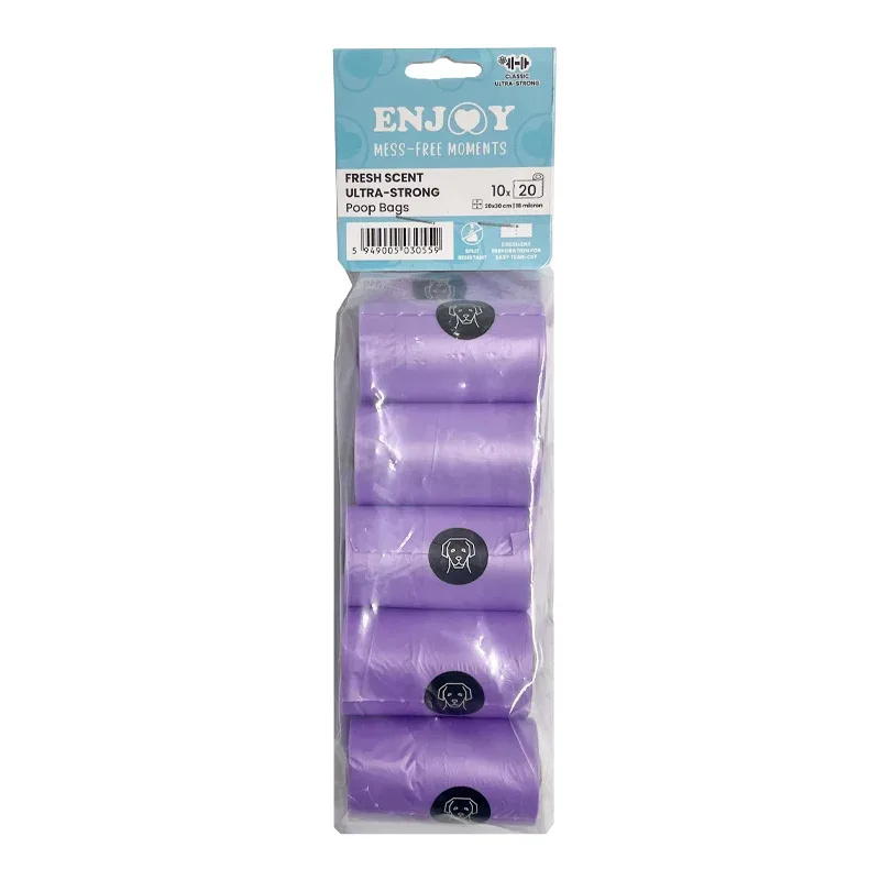 ENJOY Vrećice za izmet Ultra Strong Fresh, mirisne, 10 rola x 20 vrećica